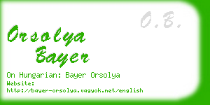 orsolya bayer business card